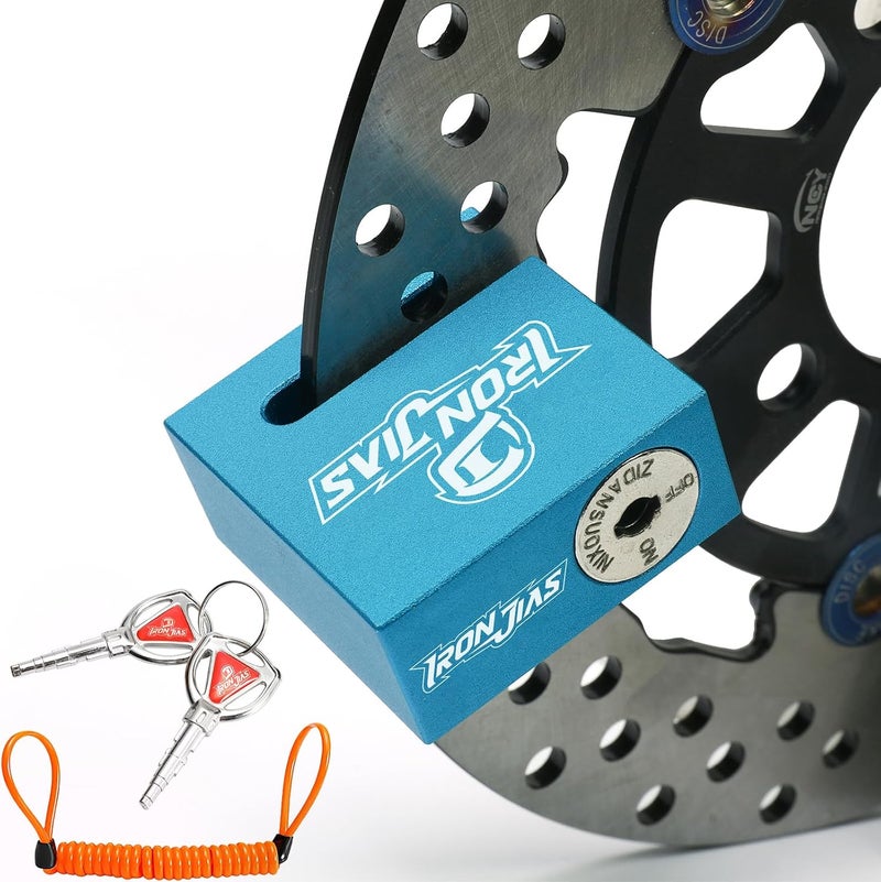 Grapelet Motorcycle Disc Lock Anti-Theft Wheel Brake Lock Waterproof Alloy with Reminder Cable and 2 Keys, Alarm-Free for Motorbike, E-Scooter, Mountain Bike - Image 1
